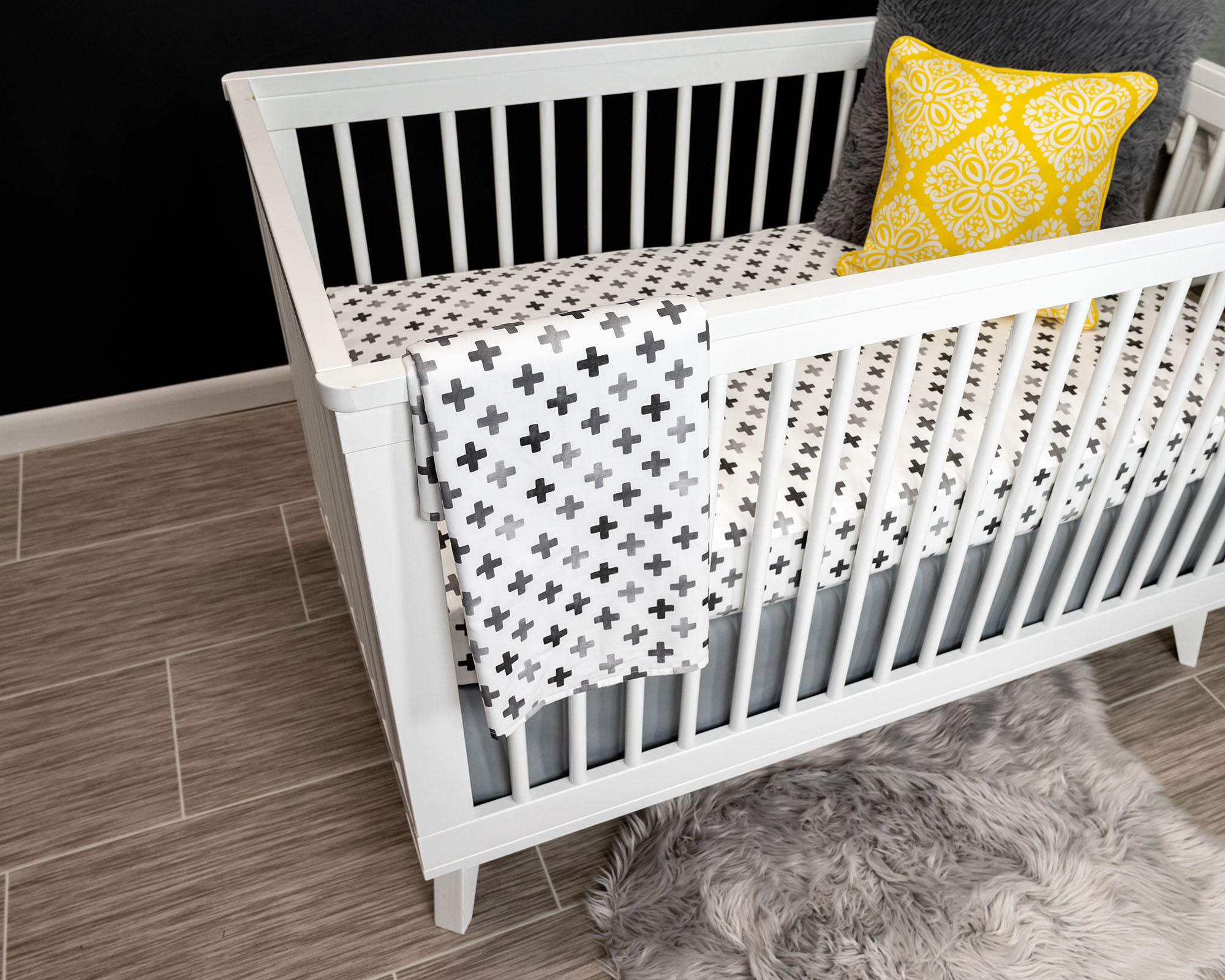 Hugo's Hazy Cross Classic Crib Bedding Set